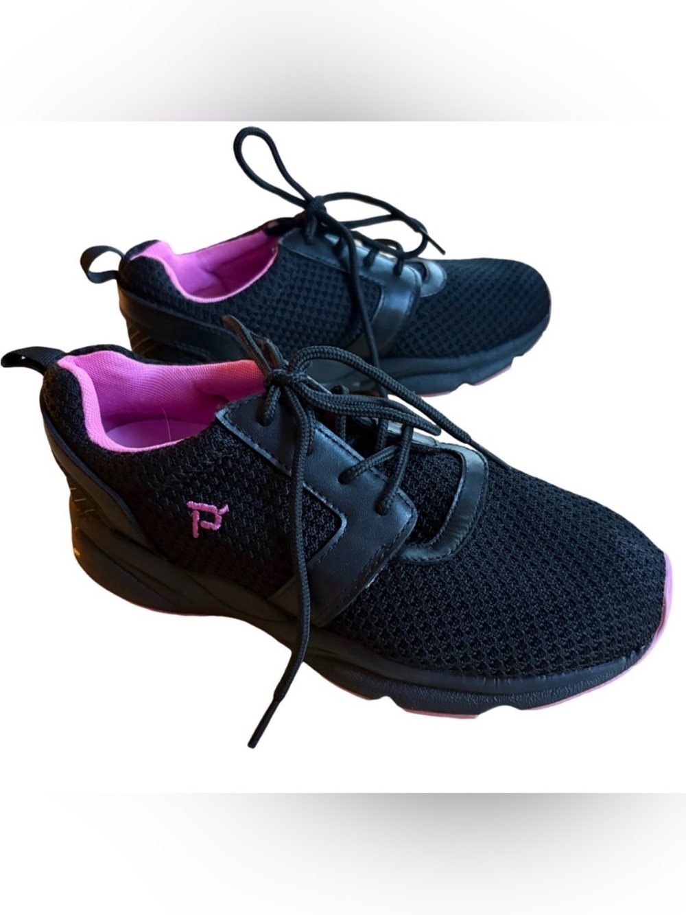 Propét womens Stability X Sneaker, Black/Berry Size 7